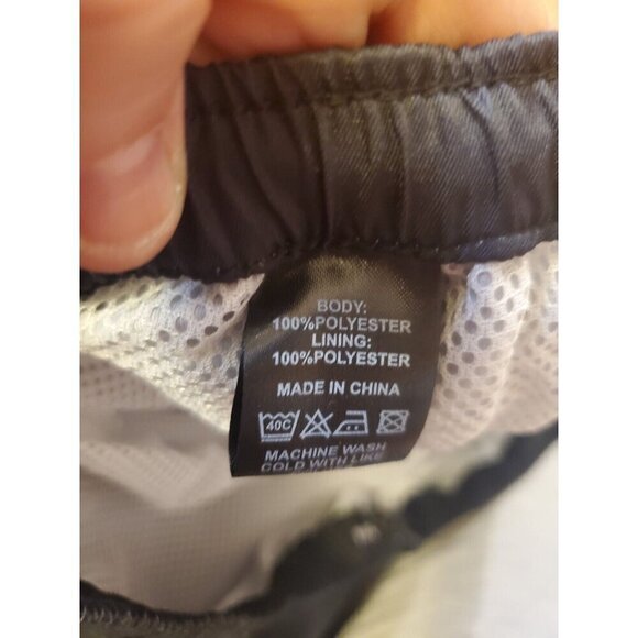 Fashion Nova Swimtrunks Men's Size M Black Red Sinner Crucifix's Mesh Lining NWT - Picture 8 of 11